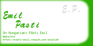 emil pasti business card